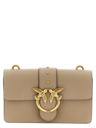 Gray Calfskin Crossbody Bag