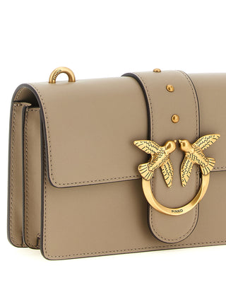 Gray Calfskin Crossbody Bag