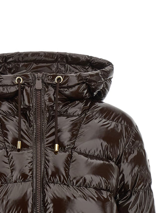 Brown Polyamide Full-Length Jacket