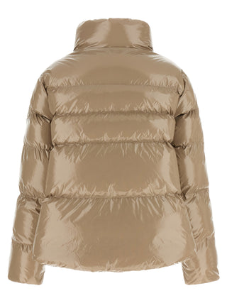Beige Polyamide Full-Length Jacket