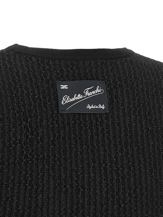 Black Viscose Sleeveles T-Shirt