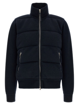 Blue Virgin Wool Full-Length Jacket
