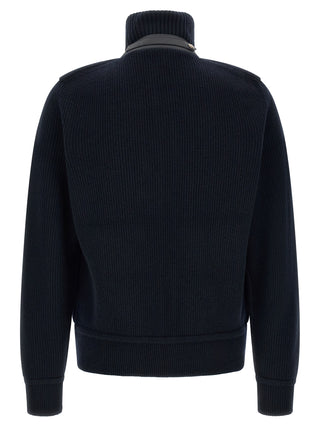 Blue Virgin Wool Full-Length Jacket