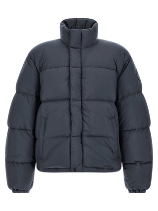 Gray Polyamide Full-Length Jacket