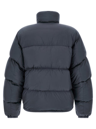 Gray Polyamide Full-Length Jacket