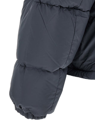 Gray Polyamide Full-Length Jacket