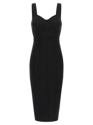 Black Polyamide Midi Dress