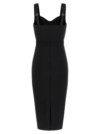 Black Polyamide Midi Dress