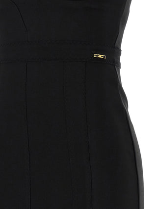 Black Polyamide Midi Dress