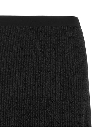 Black Viscose Midi Skirt