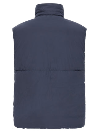 Blue Polyamide Sleeveless Jacket