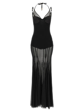 Black Polyamide Long Dress