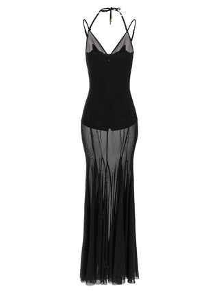 Black Polyamide Long Dress