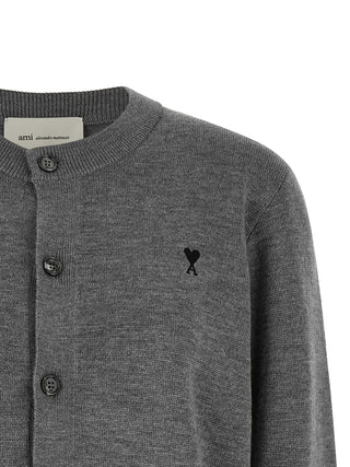 Gray Wool Cardigan