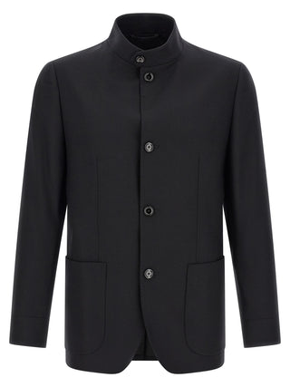 Black Cashmere Full-Length Jacket