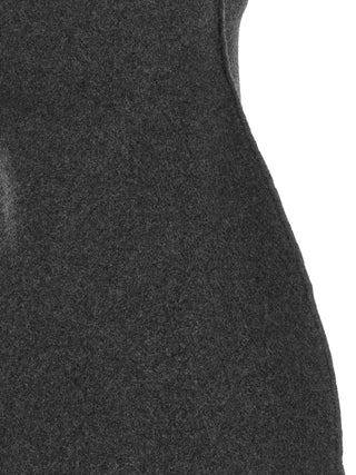 Gray Virgin Wool Midi Dress