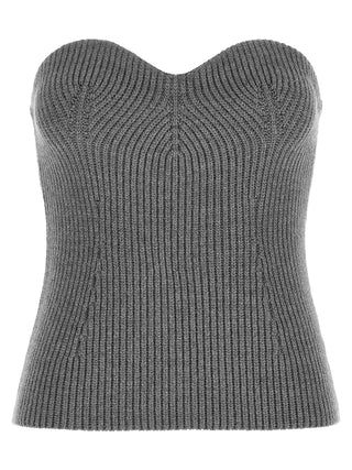 Gray Virgin Wool Blouse