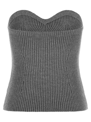 Gray Virgin Wool Blouse
