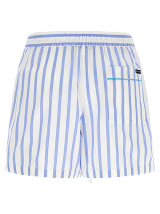 Blue Cotton Bermuda Shorts