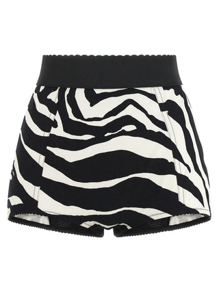 Bicolor Cotton Bermuda Shorts