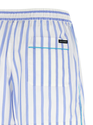 Blue Cotton Bermuda Shorts