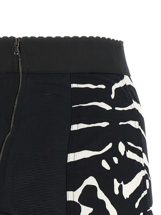 Bicolor Cotton Bermuda Shorts