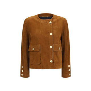 Brown Lamb Ovis Aries Aries Full-Length Jacket