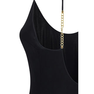 Black Viscose Casual Dress