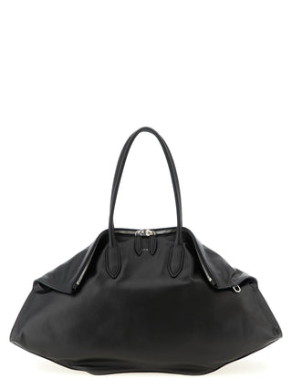 Black Calfskin Shoulder Bag