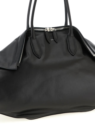 Black Calfskin Shoulder Bag
