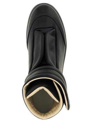 Black Calfskin Chunky Sneakers