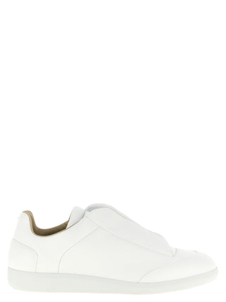 White Calfskin Low Top Sneakers