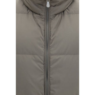 Gray Polyester Sleeveless Jacket