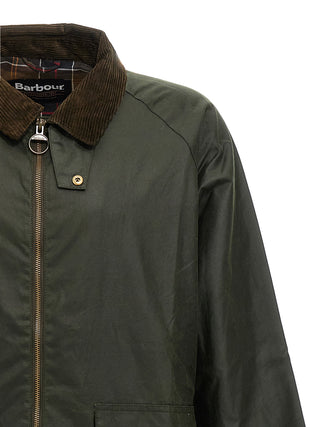 Bicolor Cotton Full-Length Jacket