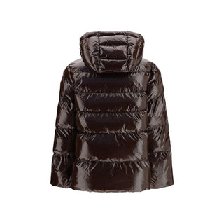 Brown Polyamide Full-Length Jacket