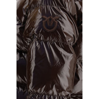 Brown Polyamide Full-Length Jacket