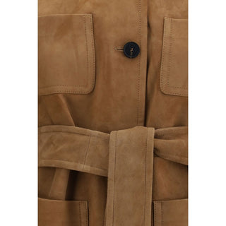 Brown Lamb Leather Full-Length Jacket