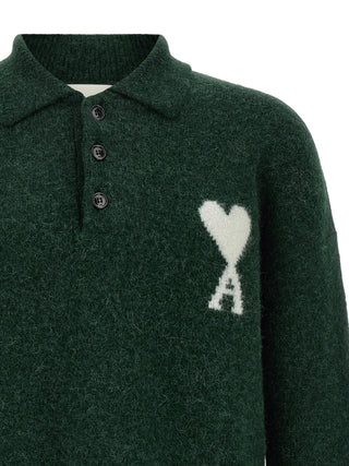 Bicolor Alpaca Leather Polo Shirt