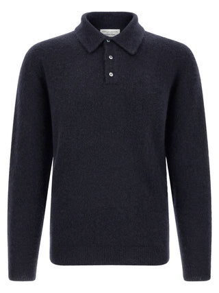 Blue Cashmere Polo Shirt