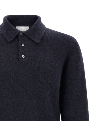 Blue Cashmere Polo Shirt