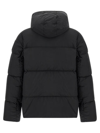 Black Polyamide Full-Length Jacket