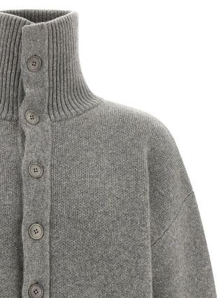 Gray Cashmere Cardigan