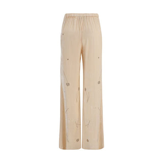 Multicolor Viscose Flared Pants