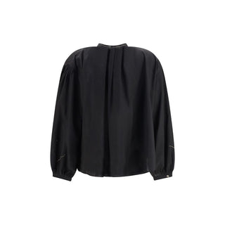Black Cotton Pattern Shirt