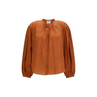 Orange Cotton Pattern Shirt