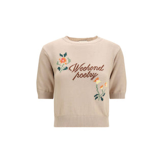 Beige Cotton Sweatshirt