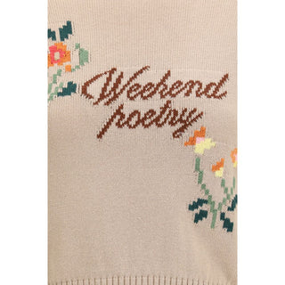 Beige Cotton Sweatshirt