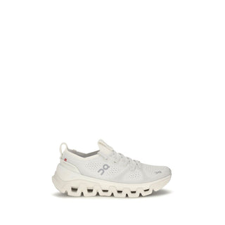 White Fabric Athletic Sneakers