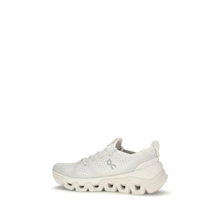 White Fabric Athletic Sneakers