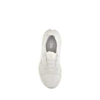 White Fabric Athletic Sneakers